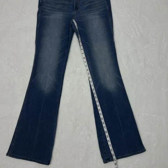 White House Black Market Jeans Womens 12L Blue The Skinny Flare Stretch Denim - Picture 8 of 11